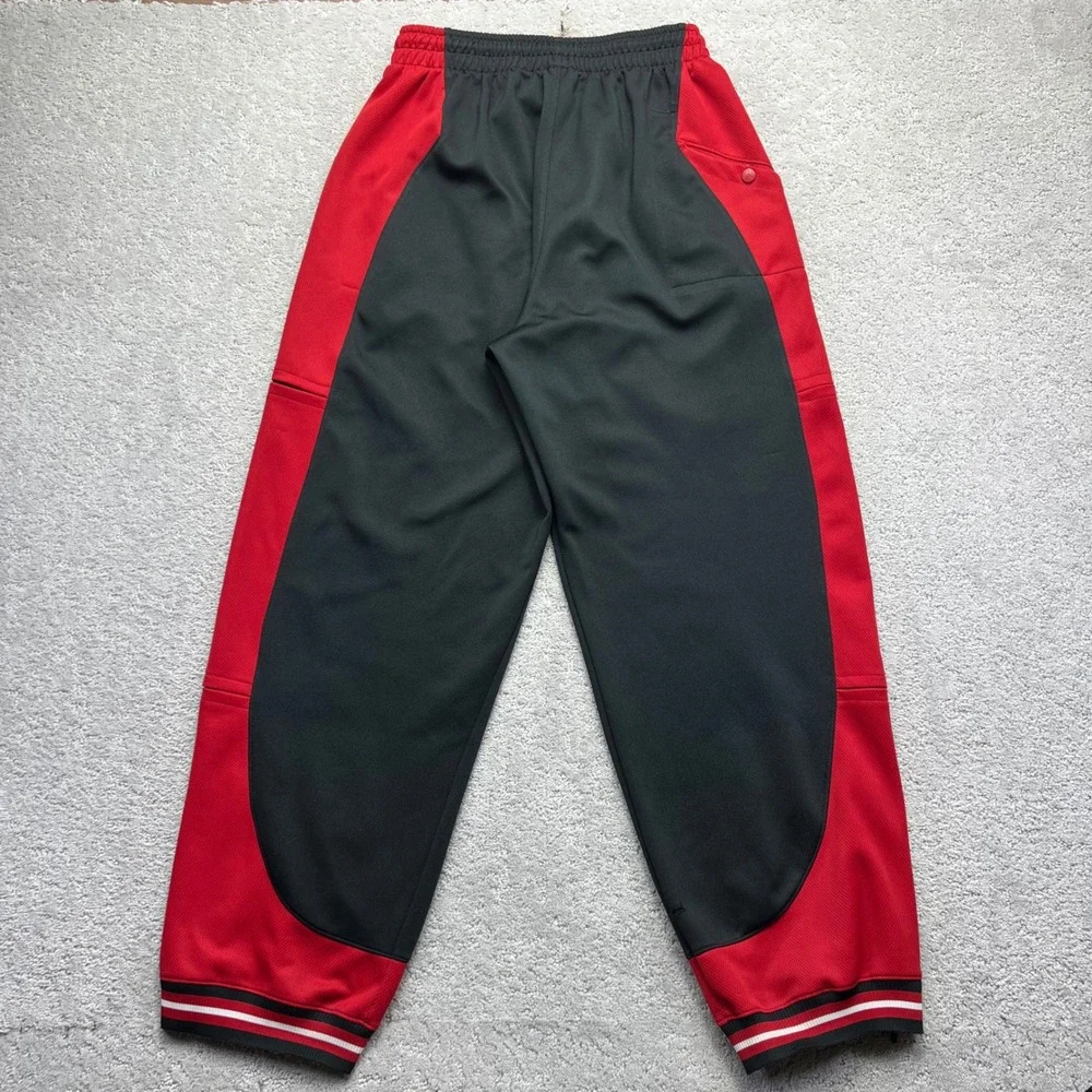 Y2k Jordan Track Pants Mens Large Red Black Jumpman Basketball Jogger Ankle Zip